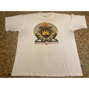 Vintage 1982 Save the Cable Cars Shirt San Francisco 80s Winterland Tag XL
